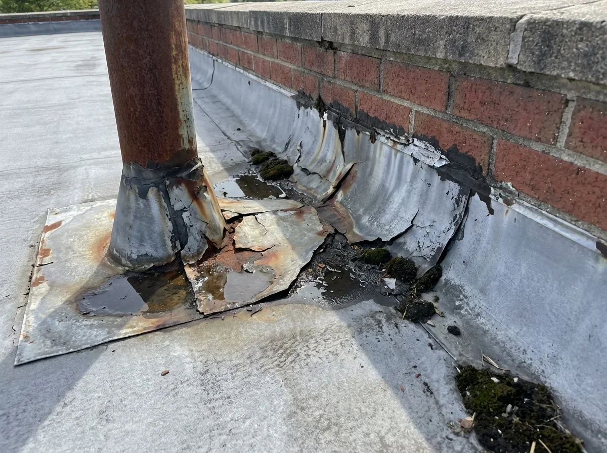 Flashing Failures at Penetrations and Parapets — flat roof problems