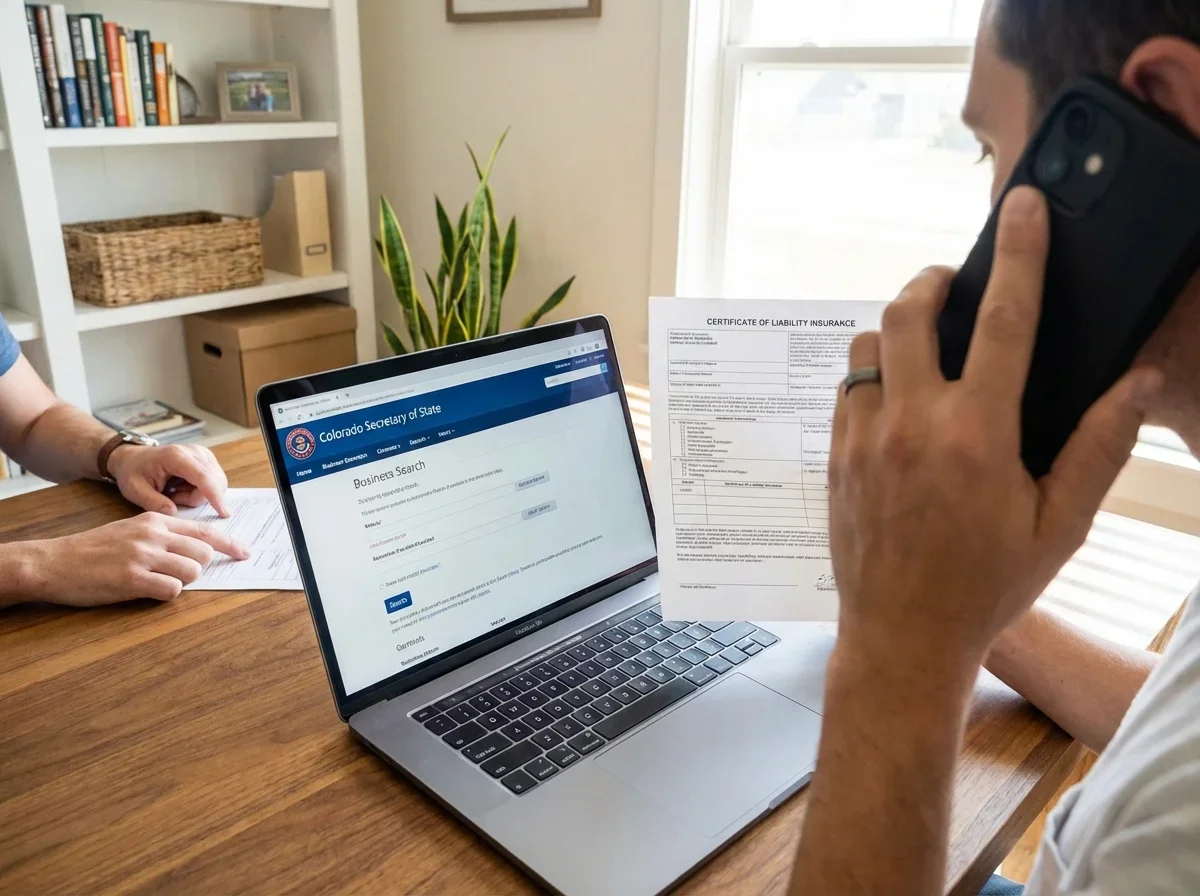 Verify Insurance Coverage and Local Business Standing — how to hire a roofer colorado