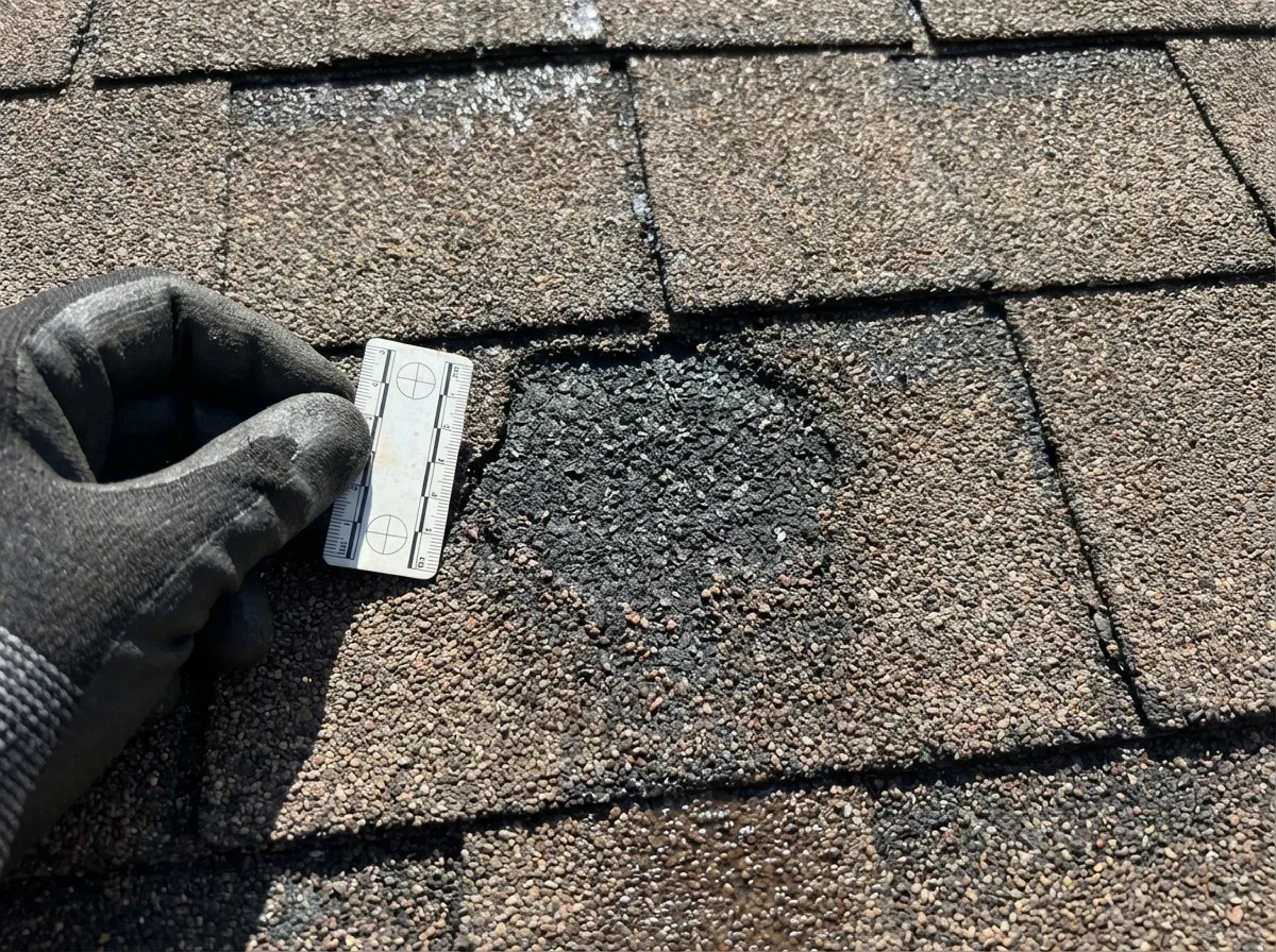 The Granule Loss Question: How Much Is Too Much? — hail damage roof signs