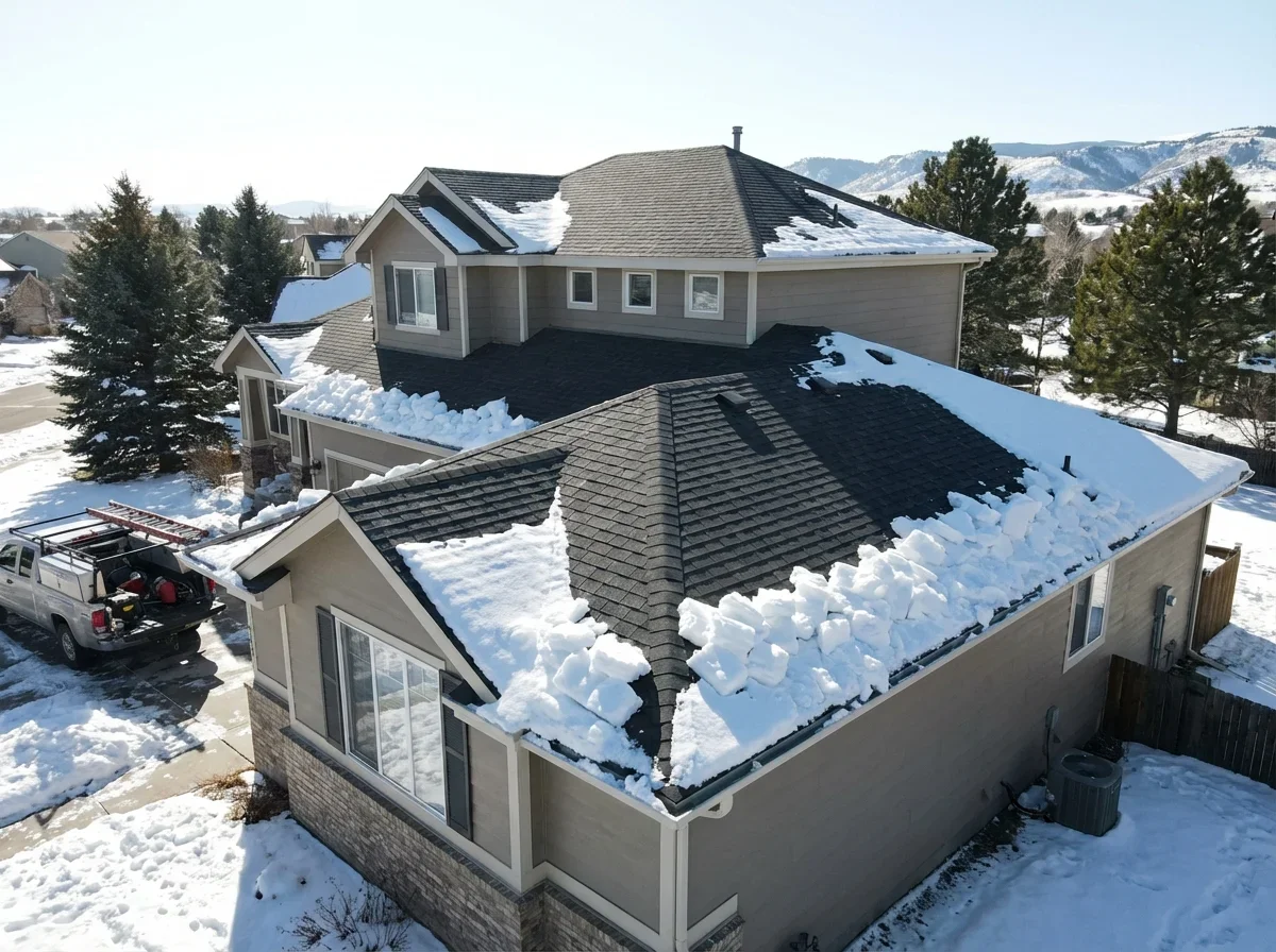 Winter worries gone: Roof snow safely removed, protecting your home