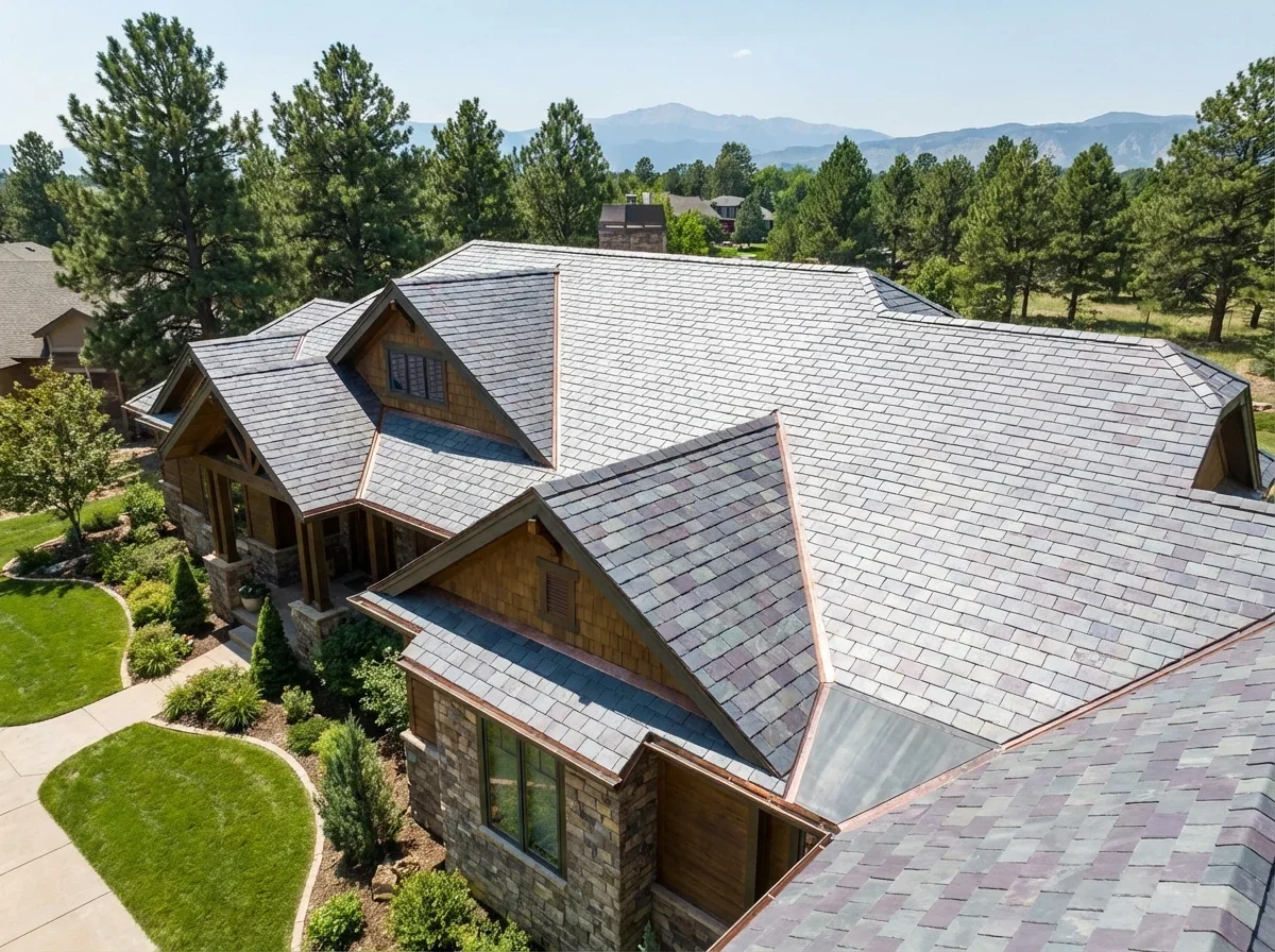 Timeless beauty and lasting protection: newly installed slate roofing system